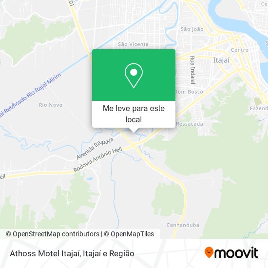 Athoss Motel Itajaí mapa