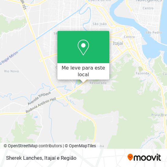 Sherek Lanches mapa