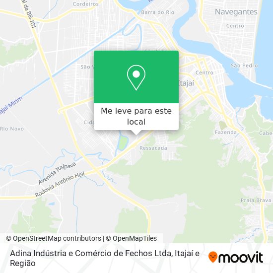Adina Indústria e Comércio de Fechos Ltda mapa
