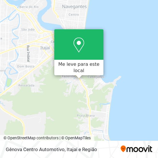Gênova Centro Automotivo mapa