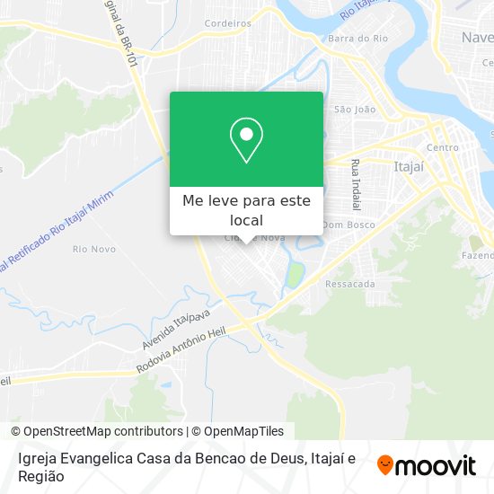 Igreja Evangelica Casa da Bencao de Deus mapa