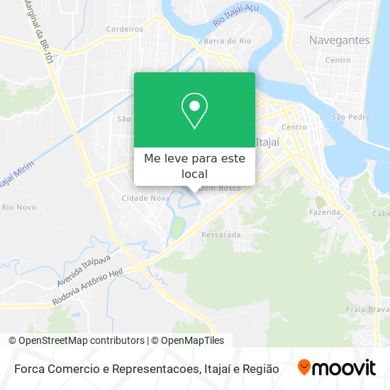 Forca Comercio e Representacoes mapa