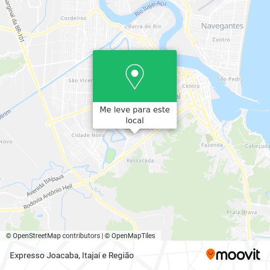 Expresso Joacaba mapa