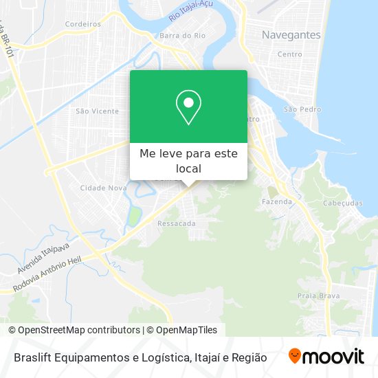 Braslift Equipamentos e Logística mapa