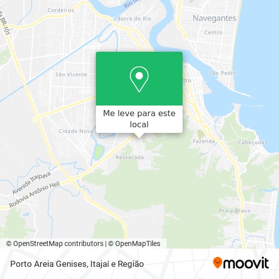 Porto Areia Genises mapa