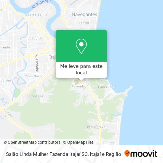 Salão Linda Mulher Fazenda Itajaí SC mapa