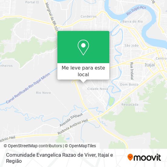 Comunidade Evangelica Razao de Viver mapa