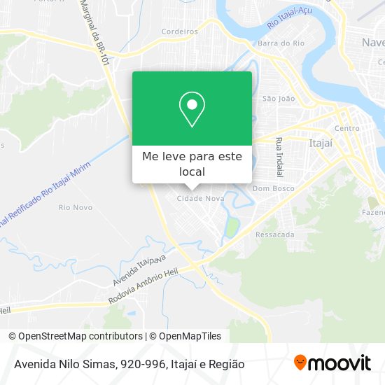 Avenida Nilo Simas, 920-996 mapa