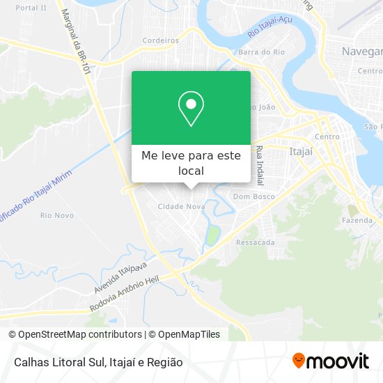 Calhas Litoral Sul mapa