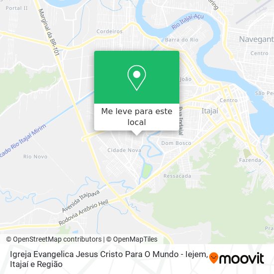 Igreja Evangelica Jesus Cristo Para O Mundo - Iejem mapa