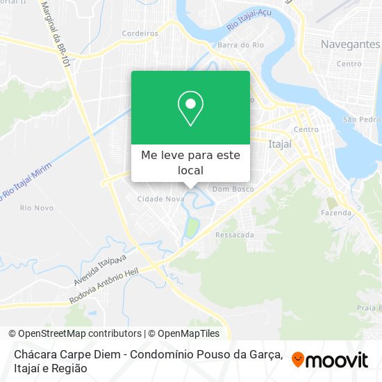 Chácara Carpe Diem - Condomínio Pouso da Garça mapa