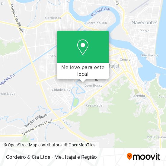 Cordeiro & Cia Ltda - Me. mapa