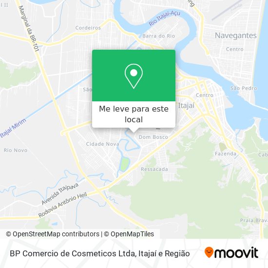 BP Comercio de Cosmeticos Ltda mapa