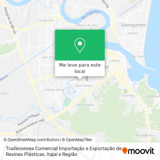 Tradeconnex Comercial Importação e Exportação de Resinas Plásticas mapa