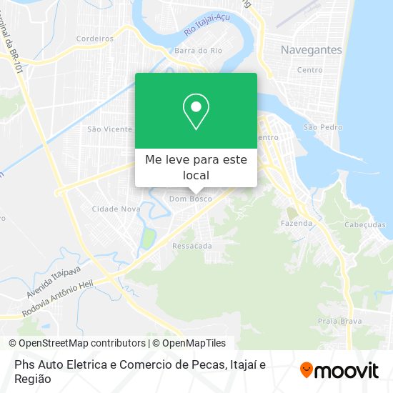 Phs Auto Eletrica e Comercio de Pecas mapa