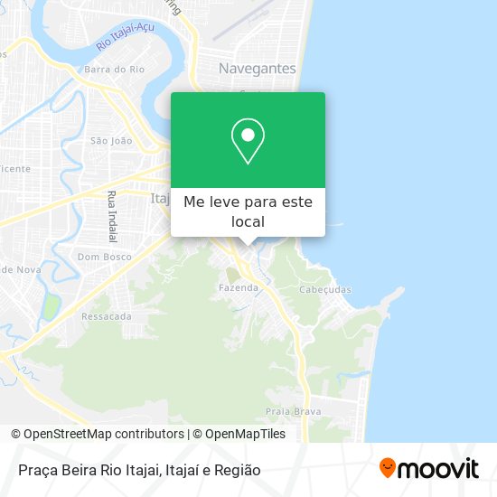Praça Beira Rio Itajai mapa