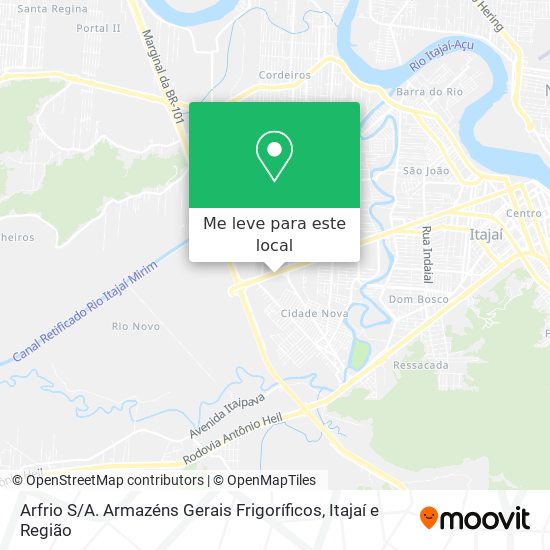 Arfrio S / A. Armazéns Gerais Frigoríficos mapa