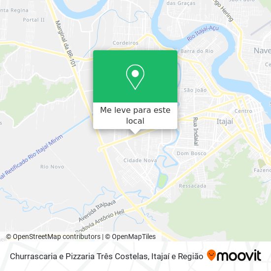 Churrascaria e Pizzaria Três Costelas mapa