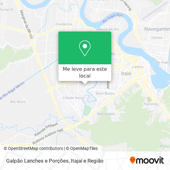 Galpão Lanches e Porções mapa