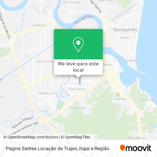 Página Santee Locação de Trajes mapa