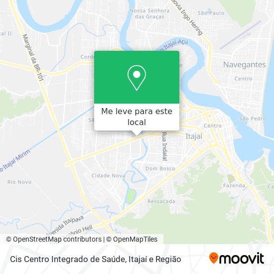 Cis Centro Integrado de Saúde mapa