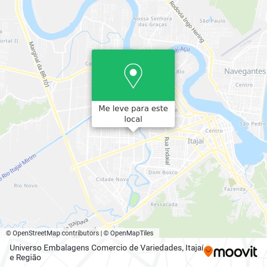 Universo Embalagens Comercio de Variedades mapa