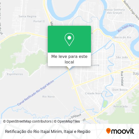Retificação do Rio Itajaí Mirim mapa