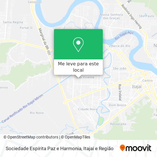 Sociedade Espírita Paz e Harmonia mapa