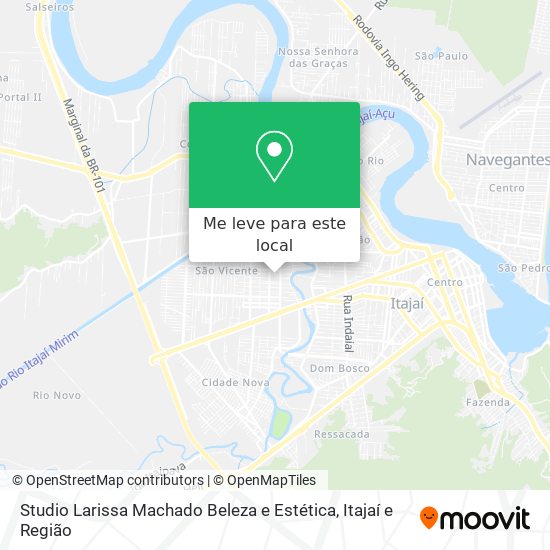 Studio Larissa Machado Beleza e Estética mapa
