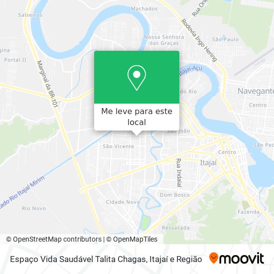 Espaço Vida Saudável Talita Chagas mapa