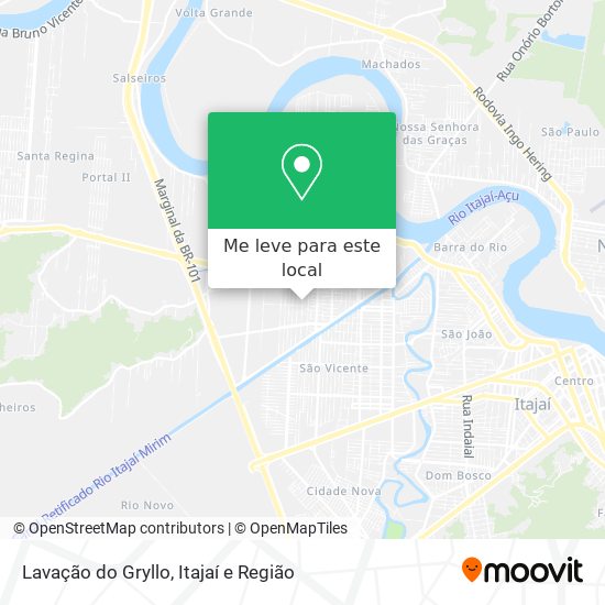 Lavação do Gryllo mapa
