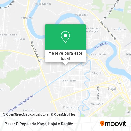 Bazar E Papelaria Kage mapa