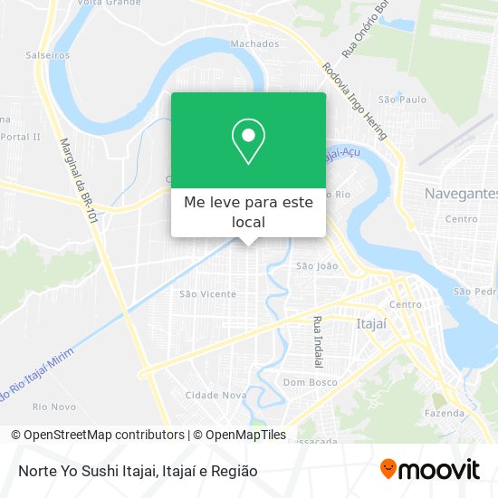 Norte Yo Sushi Itajai mapa