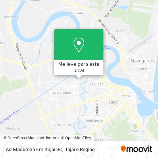 Ad Madureira Em Itajaí SC mapa