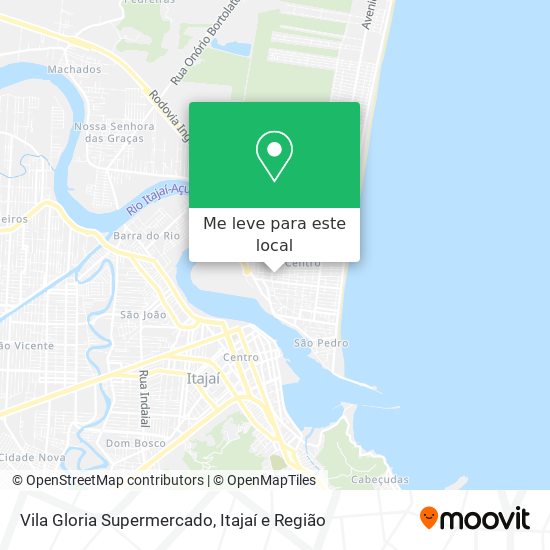 Vila Gloria Supermercado mapa