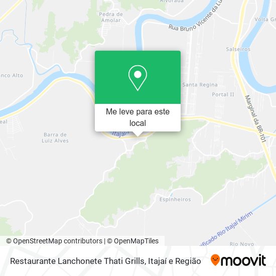 Restaurante Lanchonete Thati Grills mapa