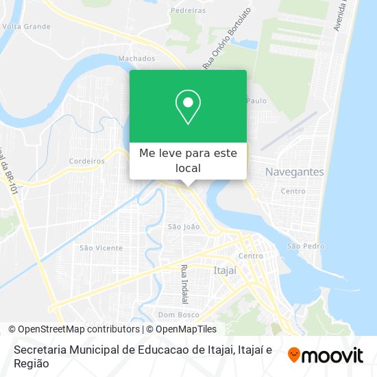 Secretaria Municipal de Educacao de Itajai mapa