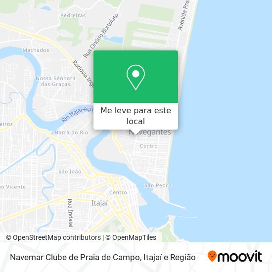 Navemar Clube de Praia de Campo mapa