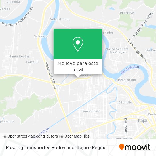 Rosalog Transportes Rodoviario mapa