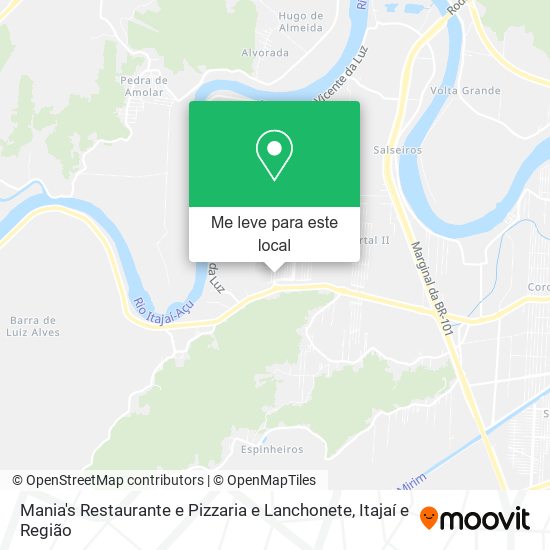 Mania's Restaurante e Pizzaria e Lanchonete mapa