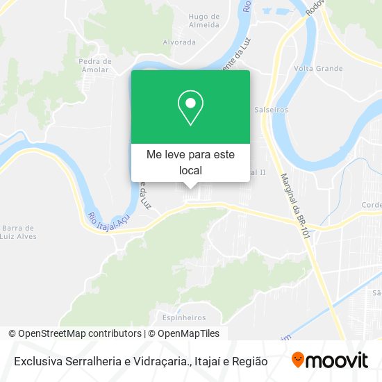 Exclusiva Serralheria e Vidraçaria. mapa