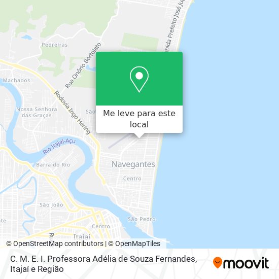 C. M. E. I. Professora Adélia de Souza Fernandes mapa