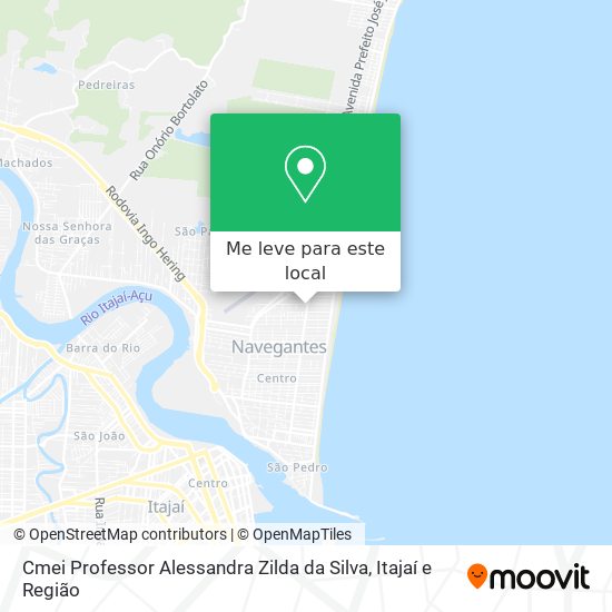Cmei Professor Alessandra Zilda da Silva mapa