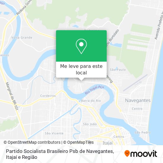 Partido Socialista Brasileiro Psb de Navegantes mapa