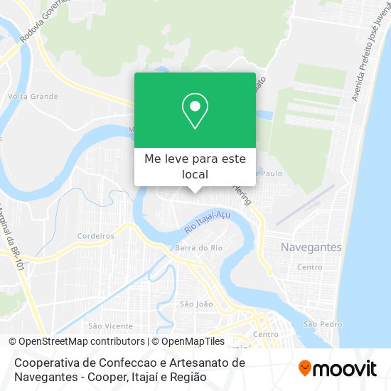 Cooperativa de Confeccao e Artesanato de Navegantes - Cooper mapa