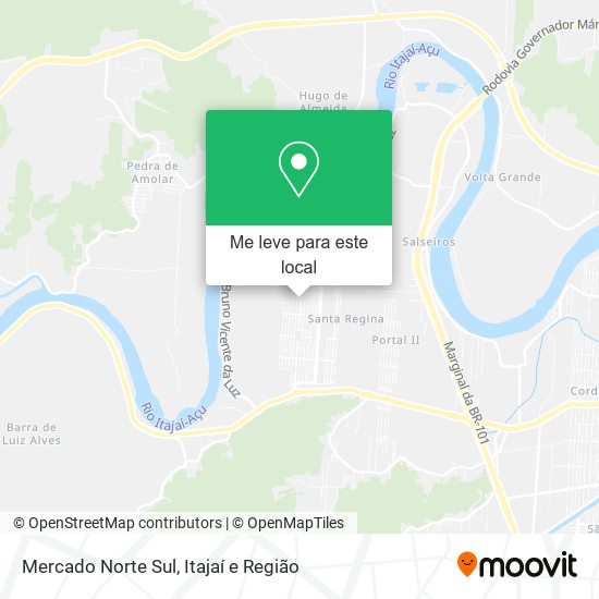 Mercado Norte Sul mapa