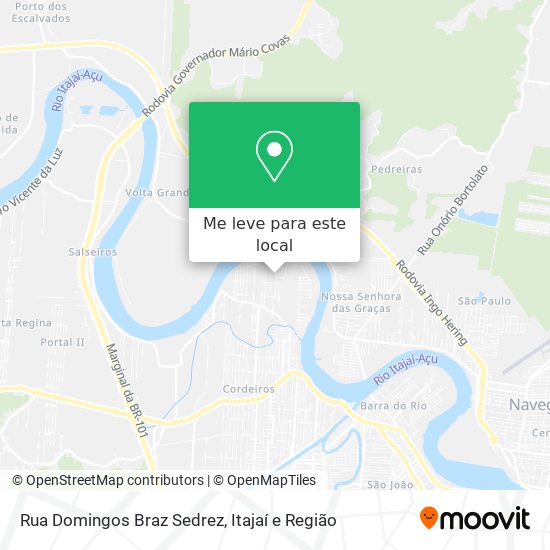 Rua Domingos Braz Sedrez mapa