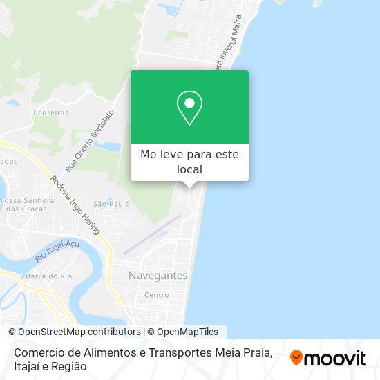 Comercio de Alimentos e Transportes Meia Praia mapa