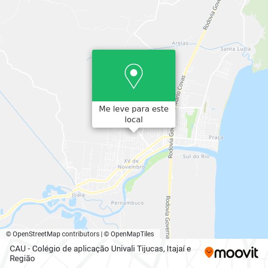CAU - Colégio de aplicação Univali Tijucas mapa