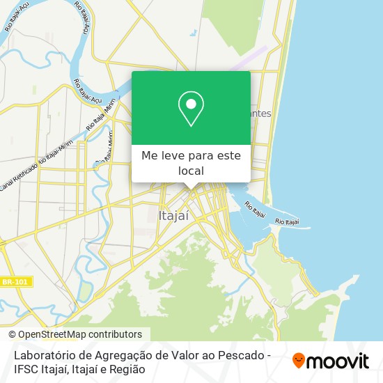 Laboratório de Agregação de Valor ao Pescado - IFSC Itajaí mapa